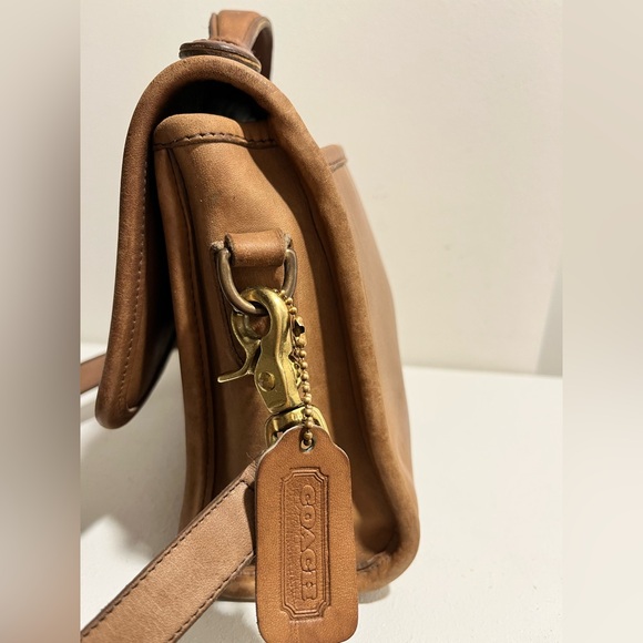 RARE Vintage Coach Court Bag in Burnished Glove Tan Leather - Picture 14 of 16